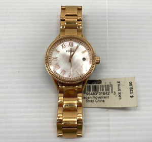 Fossil BQ3210 Blythe Rose Gold Dial Rose Gold Stainless Steel Women's Watch