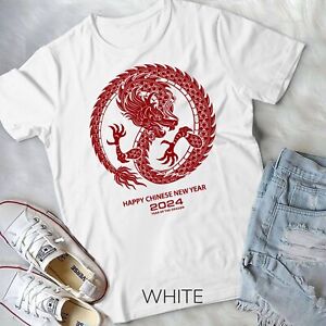 Red Happy 2024 Chinese New Year 2024 Year of the Dragon 2024 Unisex T-shirt