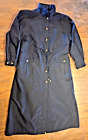 TravelSmith Raincoat Duster Coat, Black, Full Length, size LP