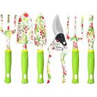 Garden Tool Set, 6 Pcs Heavy Duty Aluminum Gardening Hand Tools Kit, Floral Prin