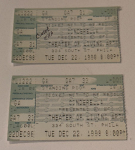 12/22/98 Cinderella Living Arts Theatre Play Show Philadelphia PA Ticket Stub