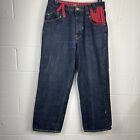 COOGI JEANS Wide Leg Baggy 34x32 Skater 90s 00s Embroidered Rainbow Logo Y2K