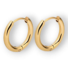 Gold Plated Stainless Steel Hoop Earrings Unisex Fashion Jewelry For Women, Men