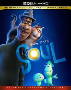Disney Soul 4k Ultra HD + Blu-Ray + Digital, Pixar 2020 New Sealed No Slipcover