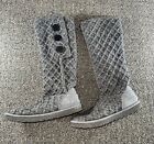 UGG Australia Gray Lattice Cardy Sweater Knit Boots Womens Size 10