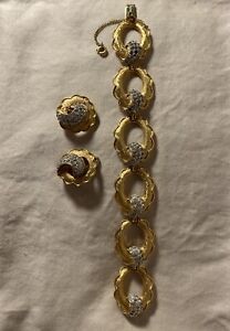 Gorgeous Vintage Jos. Mazer/Jomaz  Bracelet and Earrings. REDUCED!