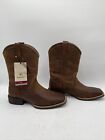 MEN'S ARIAT Sport Wide Square Soft Toe Cowboy Boot Brown Leather Size 11 EE