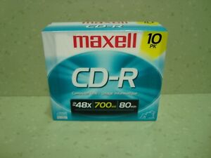 Maxell MAX 648210 CD Recordable Media  CD-R  40x700 MB  10 Pack