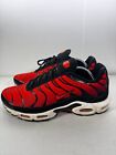 Nike Air Max Plus TN Shoes Red and Black Athletic Sneakers Men Size 11