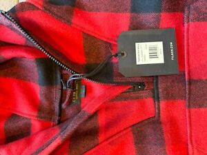 Filson Mackinaw Wool Anorak Red Black - Mens Large New - Made In USA - Limited