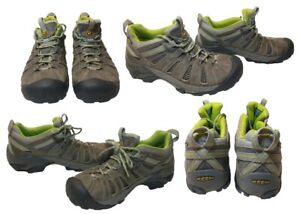 Keen Voyageur Low 1010141 Brown Green Leather Hiking Shoe Sneaker Boot Women's 9