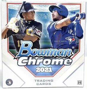 2021 BOWMAN CHROME MLB BASEBALL LITE HOBBY BOX NEW FACTORY SEALED