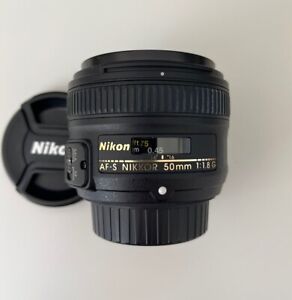Nikon - AF-S NIKKOR 50mm f/1.8G Lens With Caps - UV filter included - Excellent