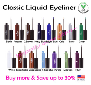Italia Deluxe Waterproof Liquid Eyeliner - Vitamin E & Long Lasting Eyeliners!