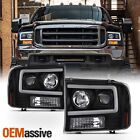 For 99-04 Ford F250 Super Duty / 00-04 Ford Excursion Projector Headlights Black (For: 2002 Ford F-350 Super Duty Lariat 7.3L)