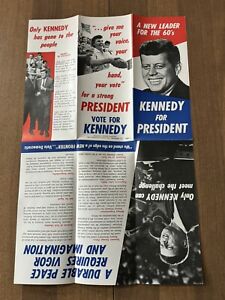 1960 JFK Kennedy Handshake Design Picture Campaign Brochure - Variety A