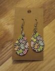 Womens Girls Light Weight Faux Leather Dangle Earrings Easter Design