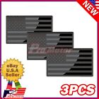 3x M BlacK USA Flag American Truck Fender Tailgate Hood Decal Metal Emblem Badge (For: Nissan)