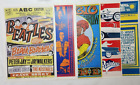 Lot of 5 Vintage Cardstock Concert Posters - Beatles, Big Brother, Canned Heat