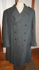Vintage 80s Swiss Military Gray Double Breasted Wool Trench Coat SZ XL 48 WARM!