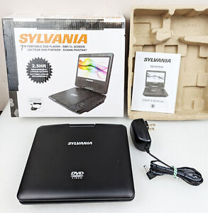 Sylvania Portable DVD Player 7” Swivel Screen, Adapter, Rechargeable (SDVD7004)
