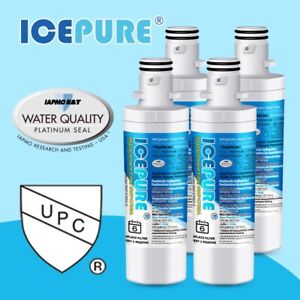 4 PACK Fit For LG LT1000P ADQ747935 MDJ64844601 Water Filter Cartridge Icepure