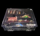 Vintage Plano Phantom III DOUBLE SIDED TACKLE BOX Filled W/ Vintage Lures