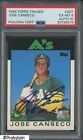 Jose Canseco Signed 1986 Topps Traded #20T RC Rookie PSA 6 PSA/DNA 10 AUTO