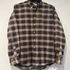 Barbour Shirt Mens Large Gray Tartan Plaid  Tailored Fit Button Up Long Sleeve