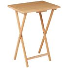 Mainstays Folding TV Tray Table Natural 19 x 15 x 26 Inch