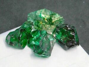 Natural Certified Uncut Lot 133.75 CT Green Rough Emerald Loose Gemstone