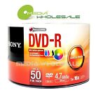 BRAND NEW 50 SONY 16X Blank DVD-R DVDR White Inkjet Hub Printable 4.7GB  Disc