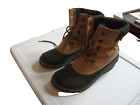 SOREL Womens Snow Boots Leather Rubber Waterproof Insulated Tan & Black Sz 9.5