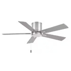 Grantway 48 in. Indoor/Covered Outdoor Brushed Nickel Flush Mount Ceiling Fan