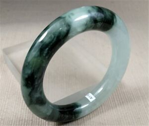 58.3MM Ancient Myanmar Natural Ice Green Jadeite Jade Bracelet Jadeite Bangle