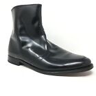 Stafford USA Ankle Boots Dress Shoes Mens Size 12 3E Black Leather Side Zip Up