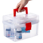 Clear Plastic Medical Storage Box w/ Lid, First Aid Bin, Portable Emergency Kit