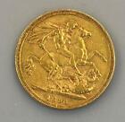 1890 British Gold Sovereign Coin .2354AGW Queen Victoria L18597