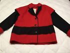 Vintage HUDSON BAY Wool Point Jacket Parka Coat Red & Black Ladies 12 Medium