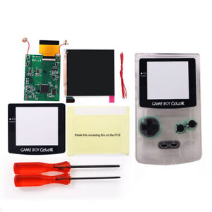 Super OSD Retro Pixel Large IPS Backlight LCD Screen For GBC With Pre-cut Shells