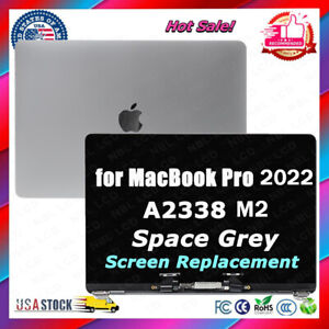 New for MacBook Pro M2 Retina A2338 2022 LCD Screen Replacement Assembly (Gray)
