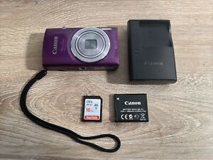 MINT Canon PowerShot ELPH135 Digital Camera - Purple WITH MEMORY CHIP + CHARGER!