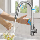 Automatic Sensor Touch Kitchen Sink Faucet Brushed Nickel with Pull Down Sprayer