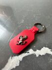 Genuine Ferrari Keychain - Red Leather with Tags and Box