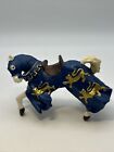 2005 Papo Medieval Knight Fantasy Horse Blue Coat Figure Toy Cake Topper