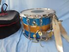 Ludwig 1970's 14X10 Marching Snare Blue & Gold & Star Carrier Shoulder Harness