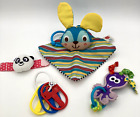 Lot Of 4 Baby Infant Toys Rattle Teethers Crinkle Bunny Lovey Keys Toys