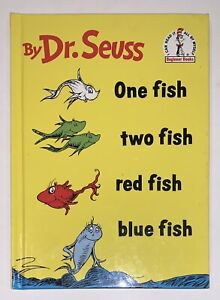 Dr Seuss Children's Book One Fish Two Fish Red Fish Blue Fish (1960) Reading Fun