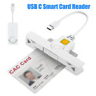 Type C Smart Card Reader DOD Military USB Common Access CAC for Windows Mac OS