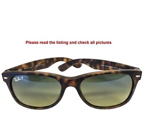 Ray-Ban RB2132 New Wayfarer Sunglasses Matte Brown Tortoise Polarized 55mm READ